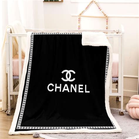 black chanel throw blanket